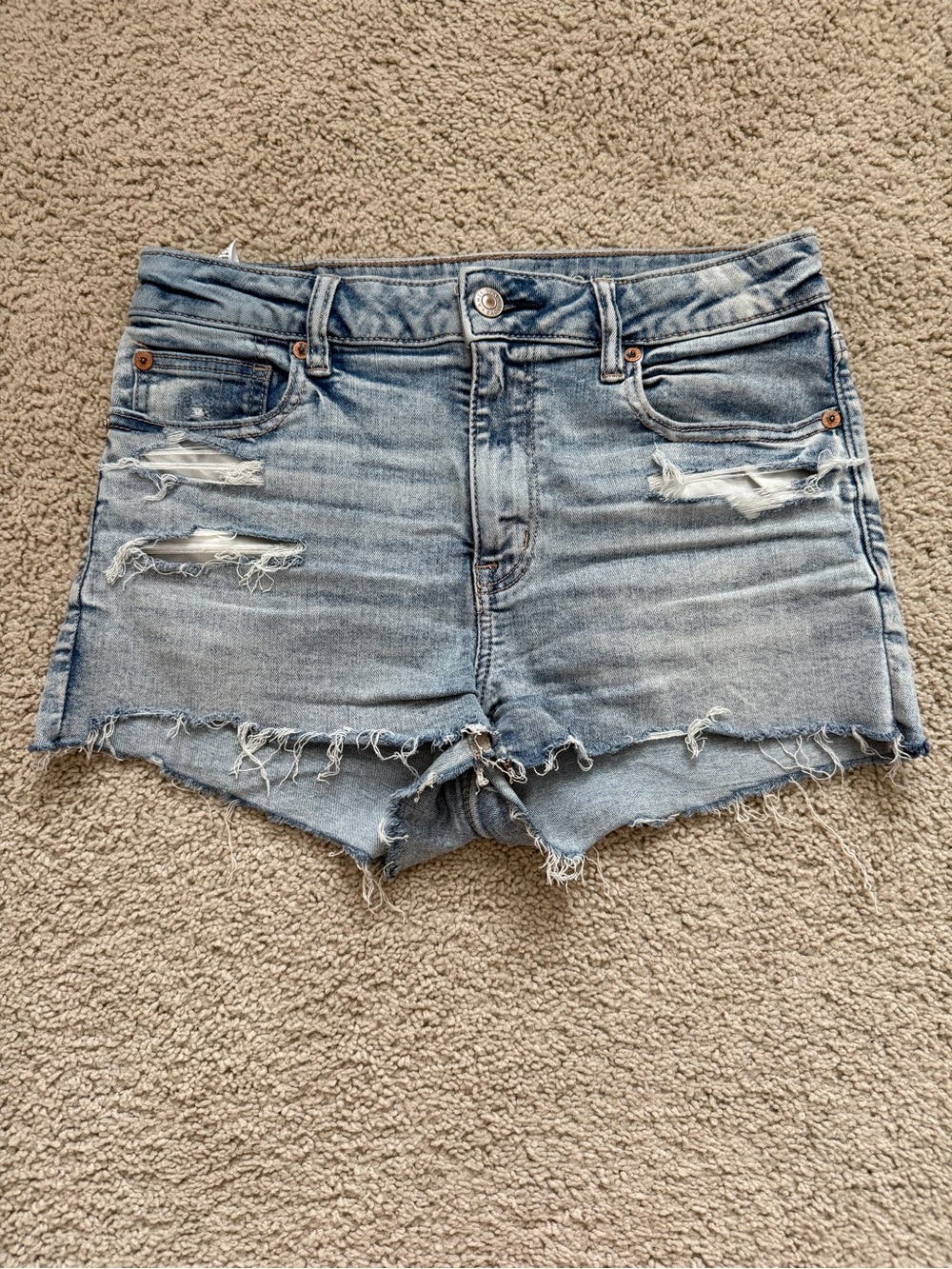 American eagle high rise jean shorts